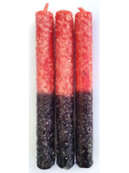 Schwarz-rote Salzkerze