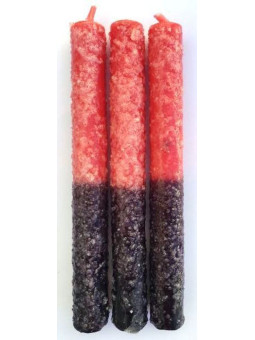 Schwarz-rote Salzkerze