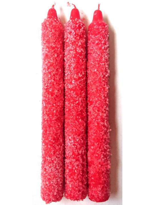 Rote Salzkerzen