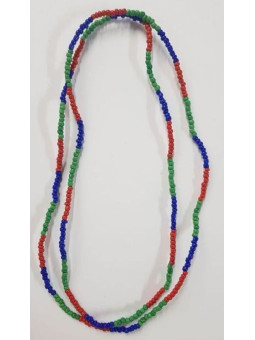 Halskette Grün, Rot, Blau