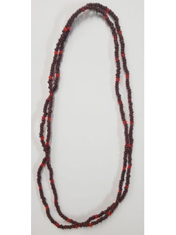 Halskette Braun, Rot