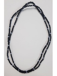 Schwarze Halskette mit Perle