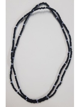 Schwarze Halskette mit Perle