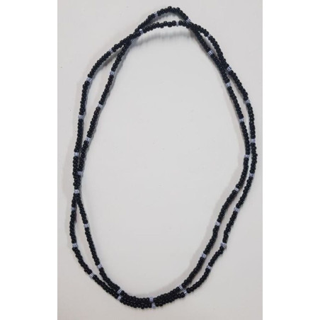 Schwarze Halskette mit Perle