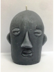 Graue Eleggua-Kopfkerze.