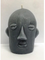 Graue Eleggua-Kopfkerze.