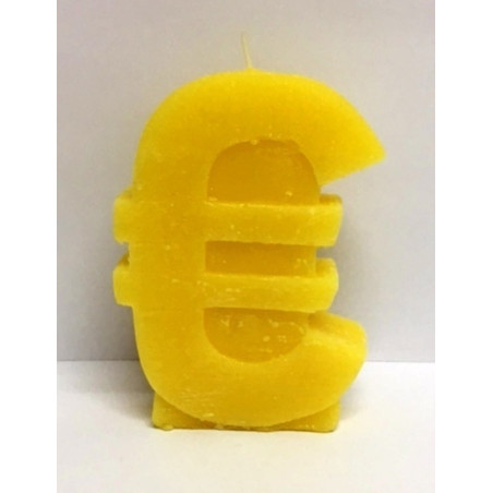 Euro-Kerze Gelb. 11 Zentimeter
