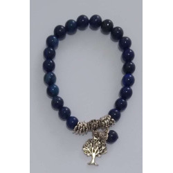 Lapizlazuli Mineralien Armband mit Baum des Lebens