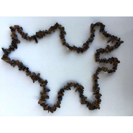 Tigerauge Mineralien-Chip Halskette 100cm