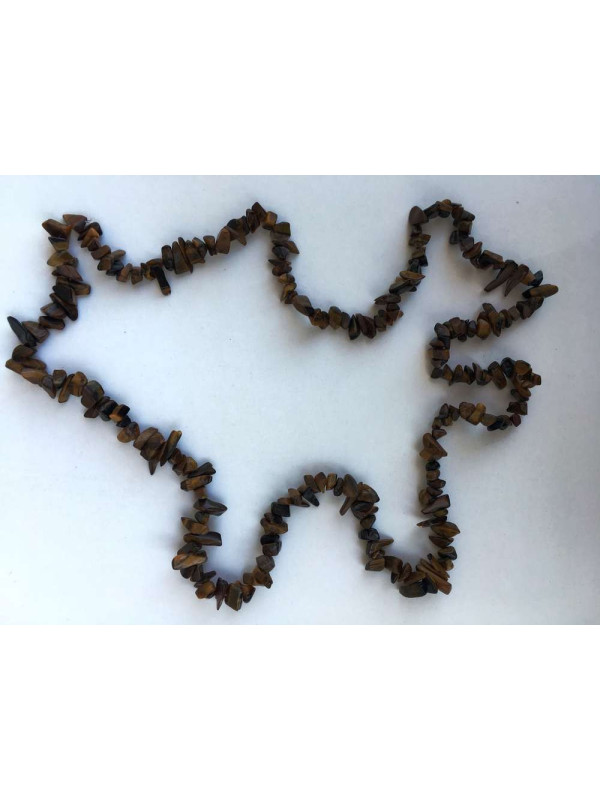 Tigerauge Mineralien-Chip Halskette 100cm