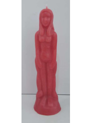 Große rote Kerze Frau 19cm