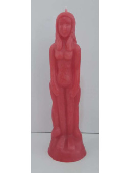 Große rote Kerze Frau 19cm