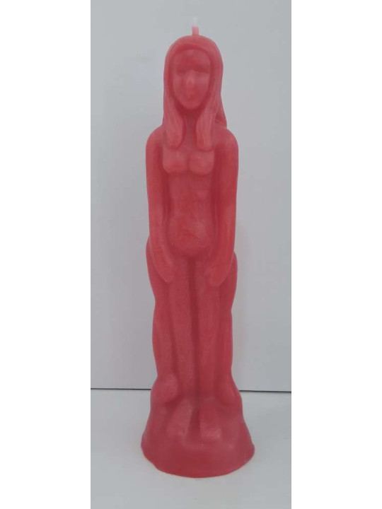 Große rote Kerze Frau 19cm