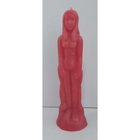 Große rote Kerze Frau 19cm