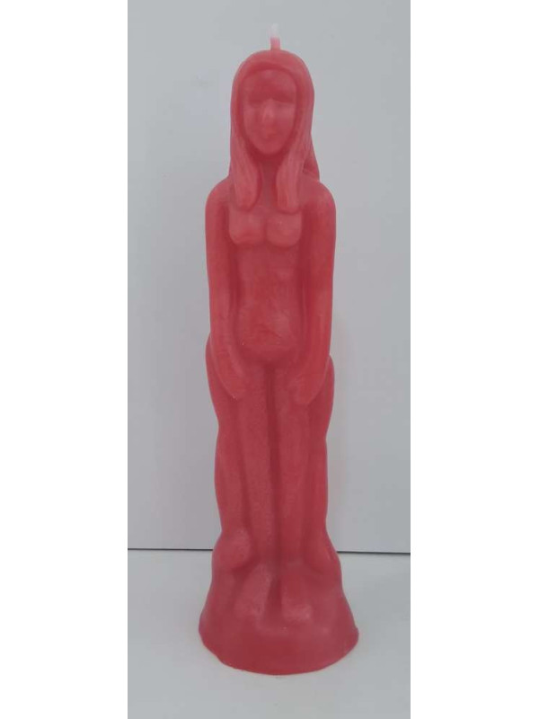 Große rote Kerze Frau 19cm
