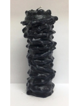 Thousand Knot Black Kerze. 6 x 17 Zentimeter