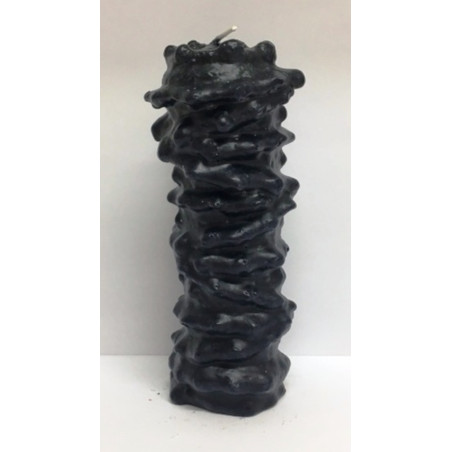 Thousand Knot Black Kerze. 6 x 17 Zentimeter