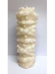 Thousand Knots Kerze Weiß. 6 x 17 Zentimeter