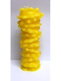 Thousand Knot Gelbe Kerze. 6 x 15 Zentimeter