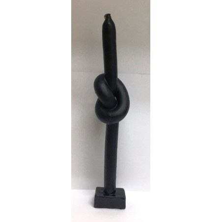 Schwarzer Knoten Kerze 20 Zentimeter