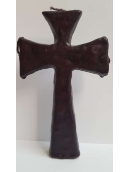 Schwarze Wishing Cross Kerze 3 Dochte. 15,5cm