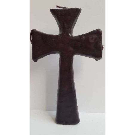 Schwarze Wishing Cross Kerze 3 Dochte. 15,5cm