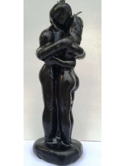 Paar ineinander verschlungen Schwarz Männlich Weiblich 18cm.