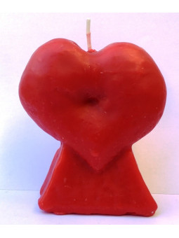 Rote Herz Kerze Figur 9x9cm