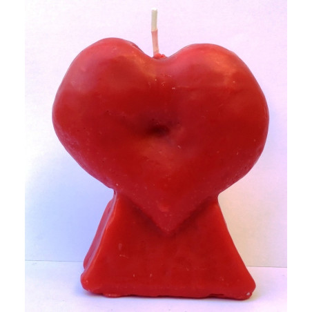 Rote Herz Kerze Figur 9x9cm