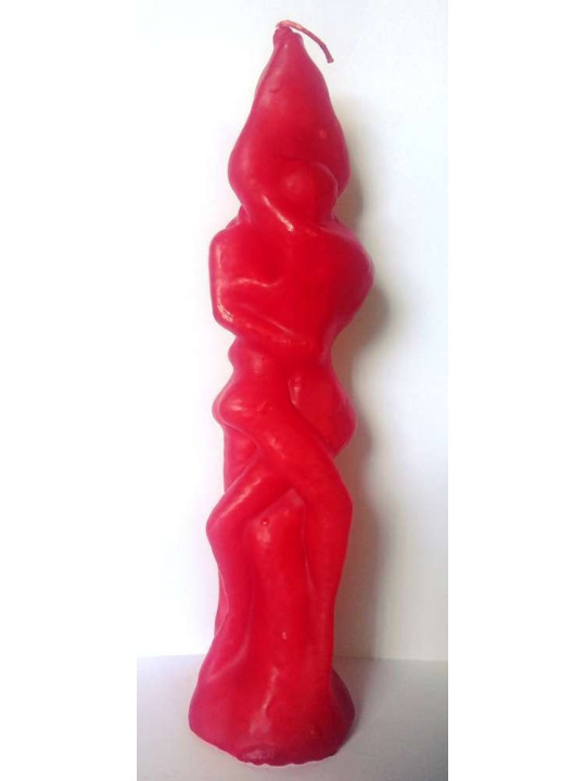 Großes Paar ineinander verschlungen Rot Männlich Weiblich 27 cm.