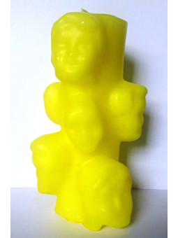 Tausend Gesichter Kerze Groß Gelb