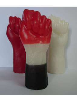 Große Faust Kerze Saint Cyprian. 18 Zentimeter