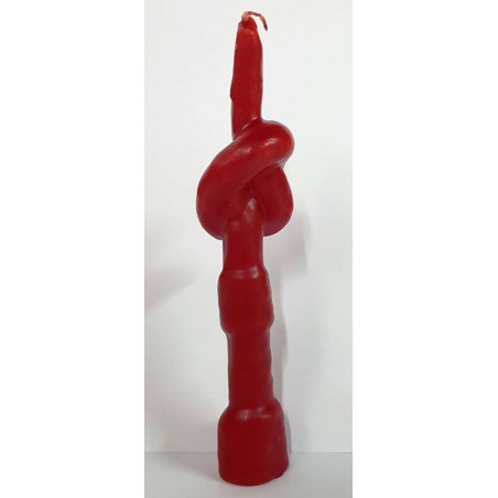 Rote Knotenkerze 20 Zentimeter