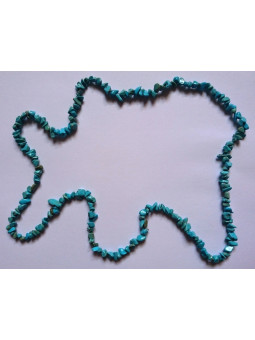 Turquenit Mineralien-Chip Halskette 90cm