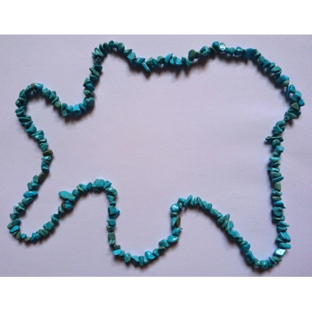 Turquenit Mineralien-Chip Halskette 90cm