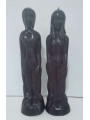 Große Kerzen Mann und Frau 19 cm. Schwarz