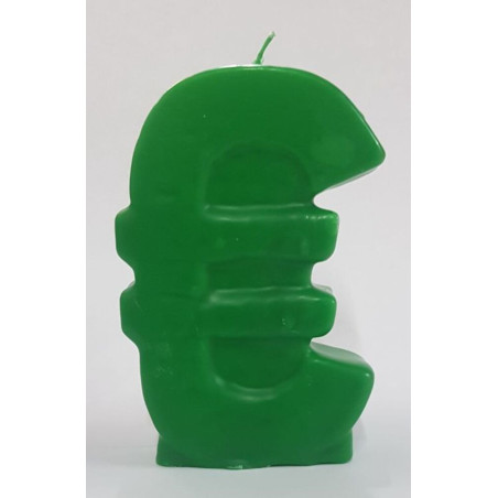 Grüne Euro-Kerze. 11 Zentimeter