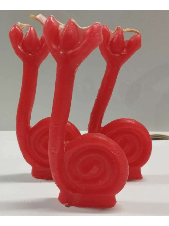 Rote Santeria-Schnecken-Kerze