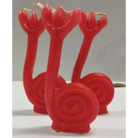 Rote Santeria-Schnecken-Kerze