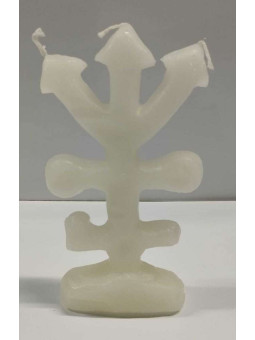 Weiße Exú Kerze Figur