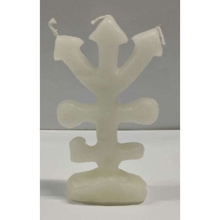 Weiße Exú Kerze Figur