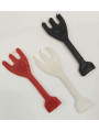 Handgemachte Dreizack Kerze Figur Dreizack Exú Weiß