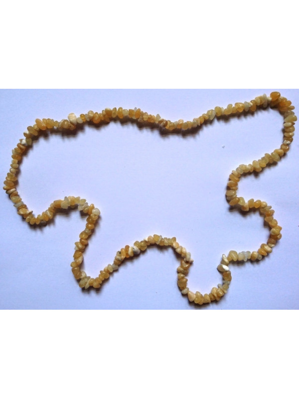 Gelbe Calcit Mineralien-Chip Halskette 90cm