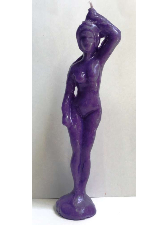Große Lila Kerze Frau 24cm