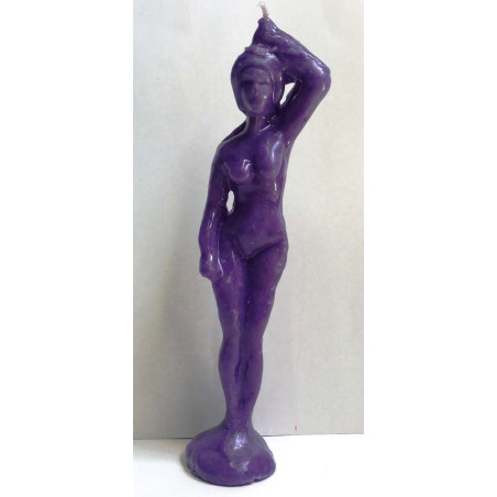 Große Lila Kerze Frau 24cm