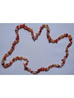 Carneola Mineralien-Chip Halskette 90cm