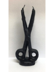 Schwarze Schere Kerze. 16 Zentimeter