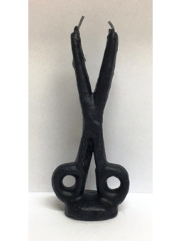 Schwarze Schere Kerze. 16 Zentimeter