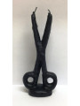 Schwarze Schere Kerze. 16 Zentimeter