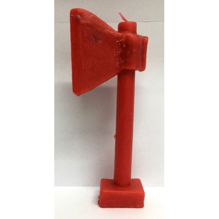 Rote Axt Kerze. 20 Zentimeter